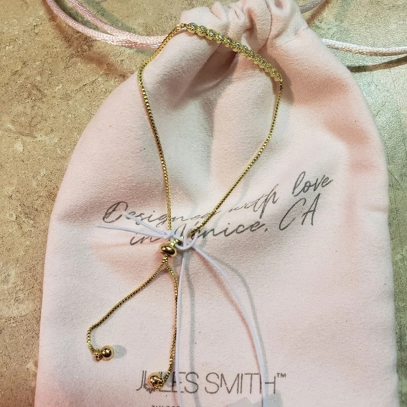 JULES SMITH 14K Gold Plated Daisy Chain Bracelet w/Huggie Hoop Earrings Set - Picture 13 of 14